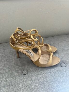 Jimmy Choo Yellow Strappy High-Heel Sandals